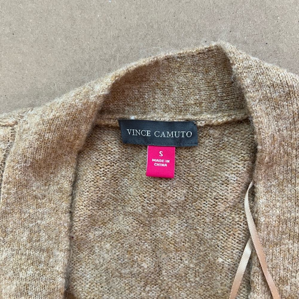 Vince Camuto Tan and White Striped Cardigan - Picture 5 of 6